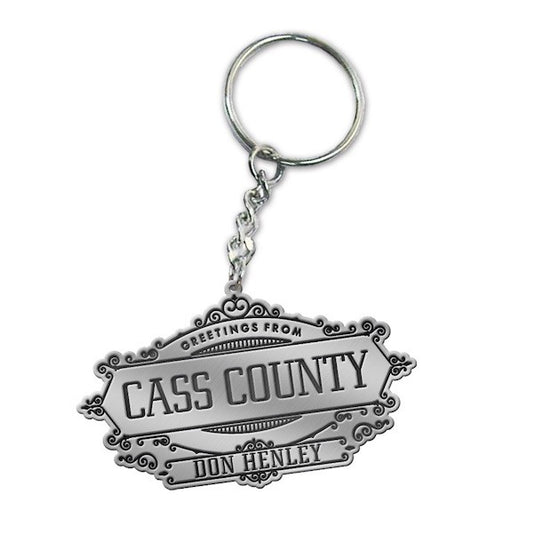 keychain-"greetings from cass county don henley"