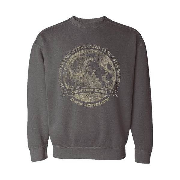 crewneck sweartshirt-pepper-"one of these nights" with moon